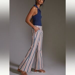 Anthropologie Striped flare pants NWOT
